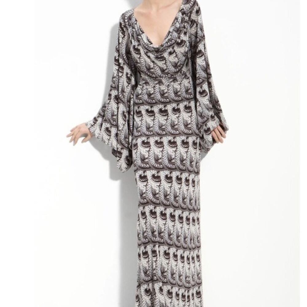 Leifsdottir Python Print Maxi Dress Kimono Sleeves Size XS